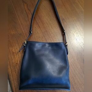 Vintage Black Leather Coach Equestrian bag